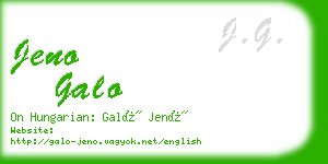 jeno galo business card